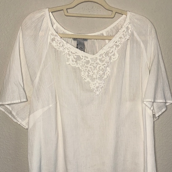 Catherines Cream Blouse with Lace Detail - Picture 2 of 7